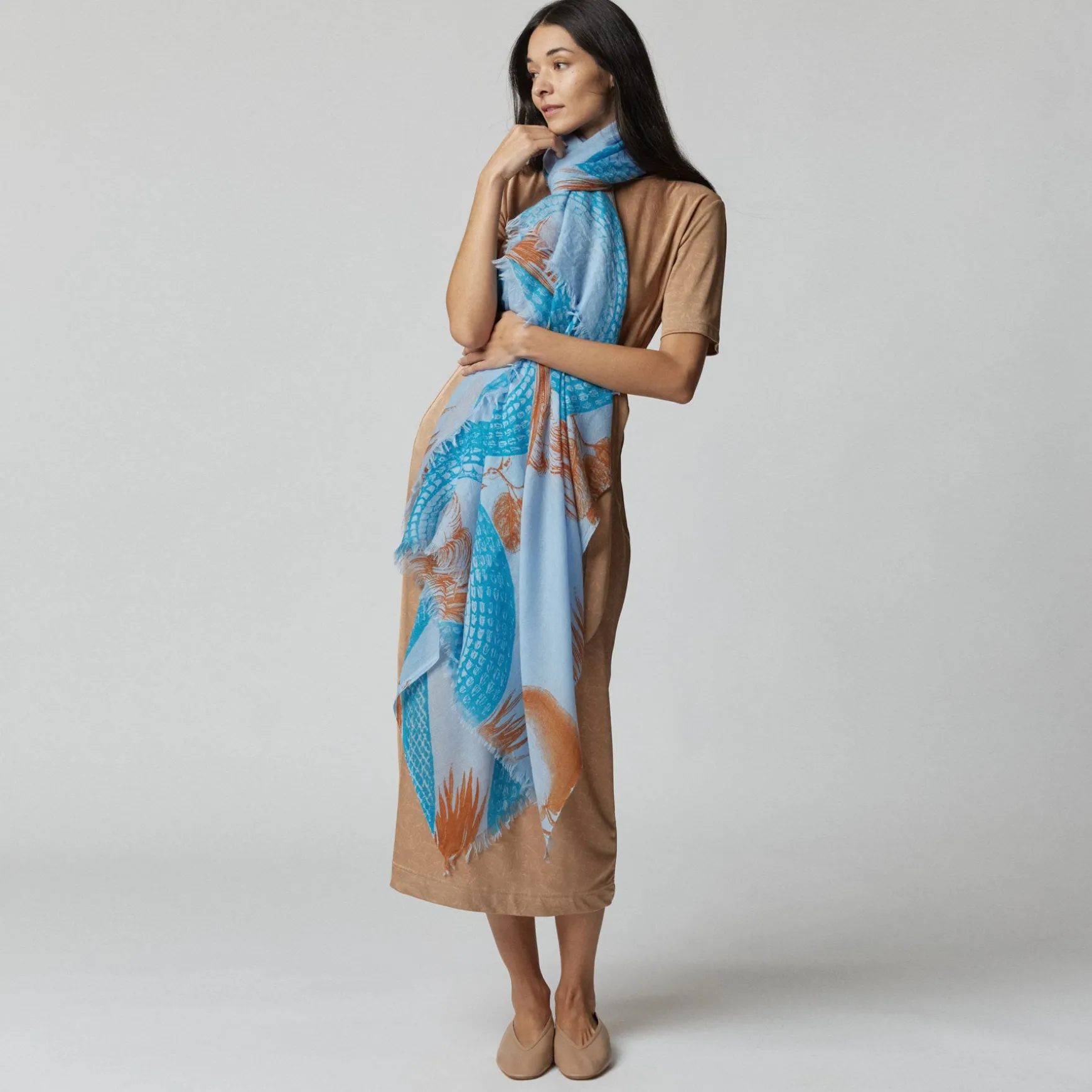 Cashmere Airy Scarf Garden Eden