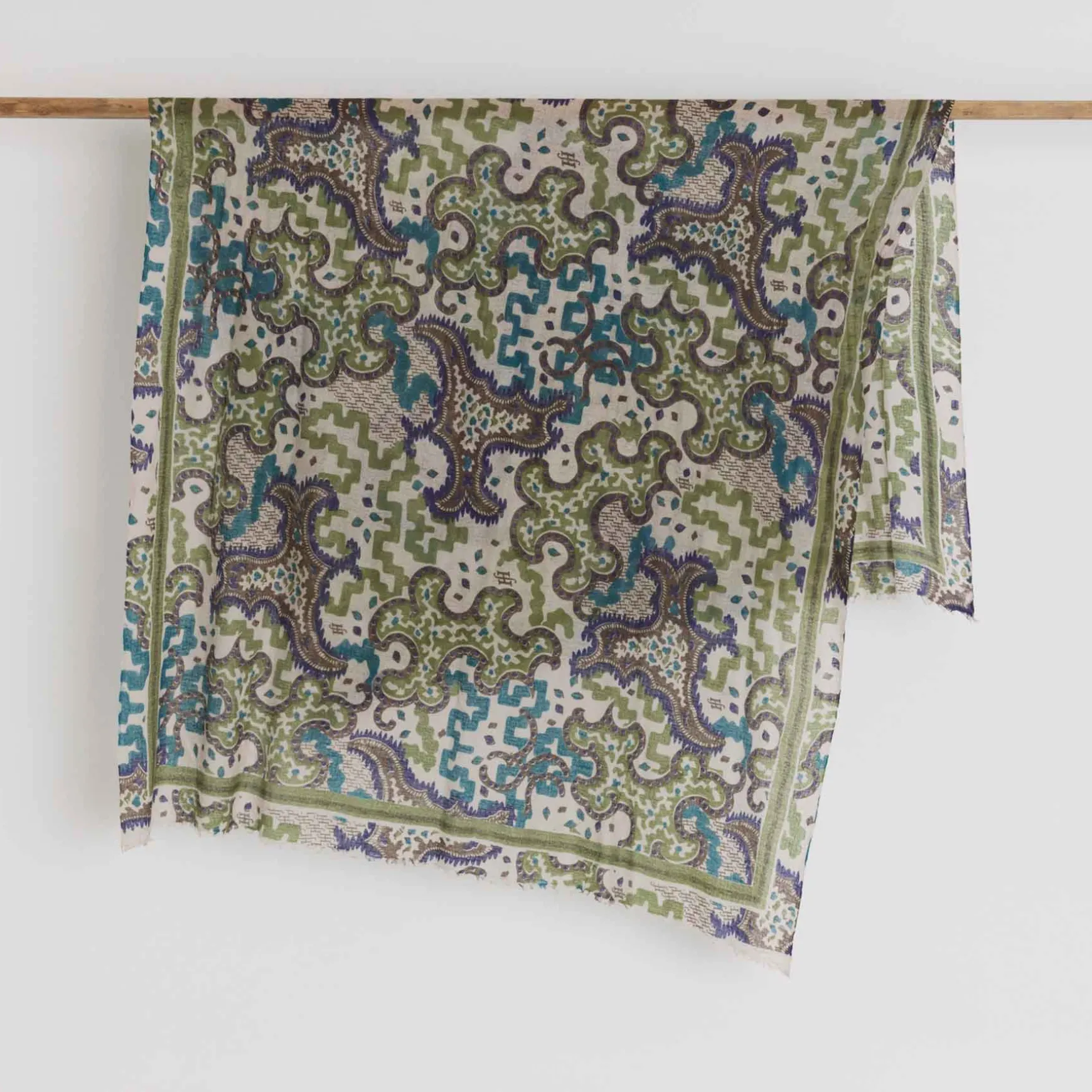 Felted Stole Camo Paisley