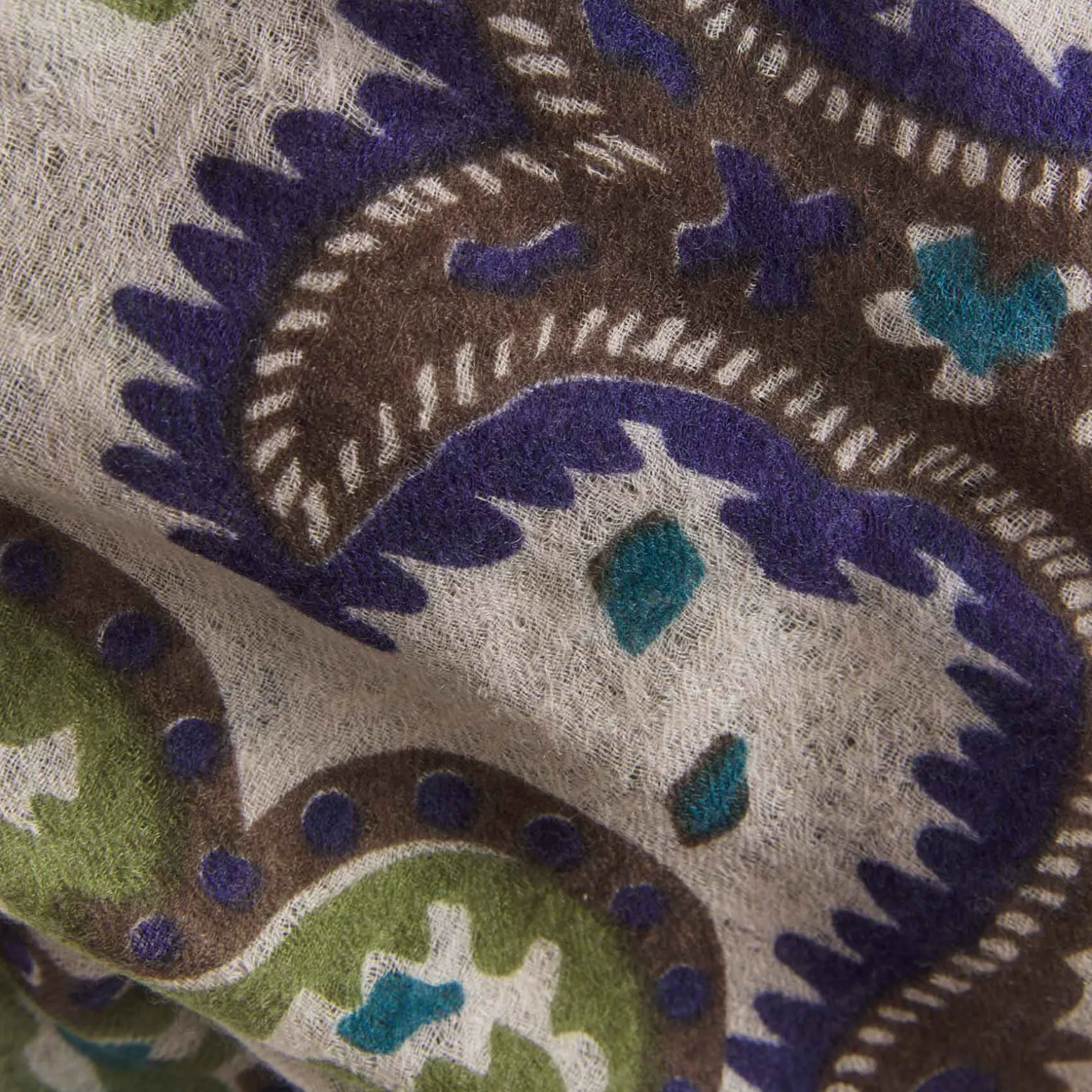 Felted Stole Camo Paisley