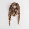Kite Scarf Silk Cashmere Long Cheetah