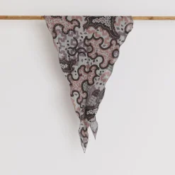 Kite Scarf Silk Cashmere Camo Paisley