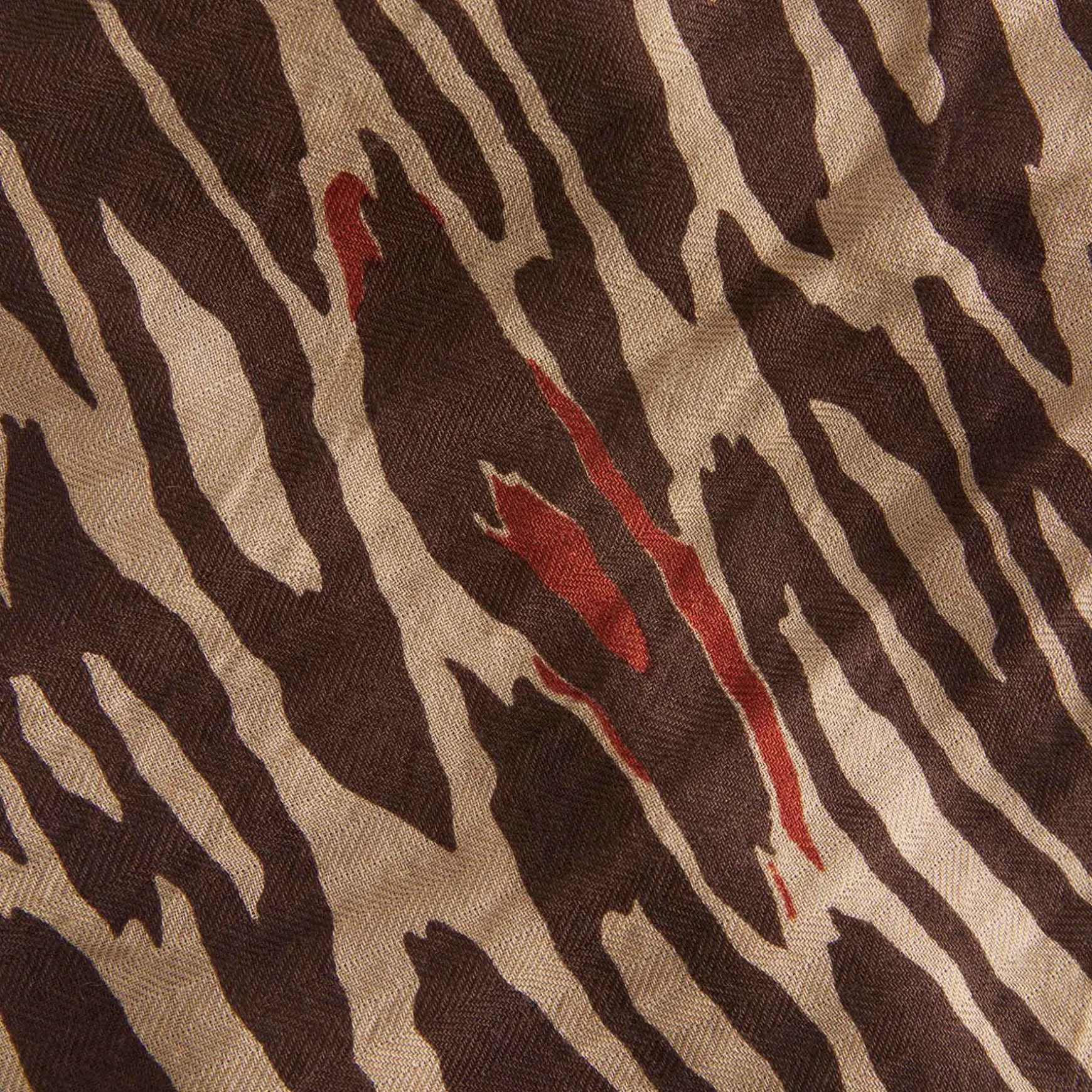 Kite Scarf Silk Cashmere Long Cheetah