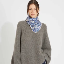 Kite Scarf Silk Cashmere Long Cheetah