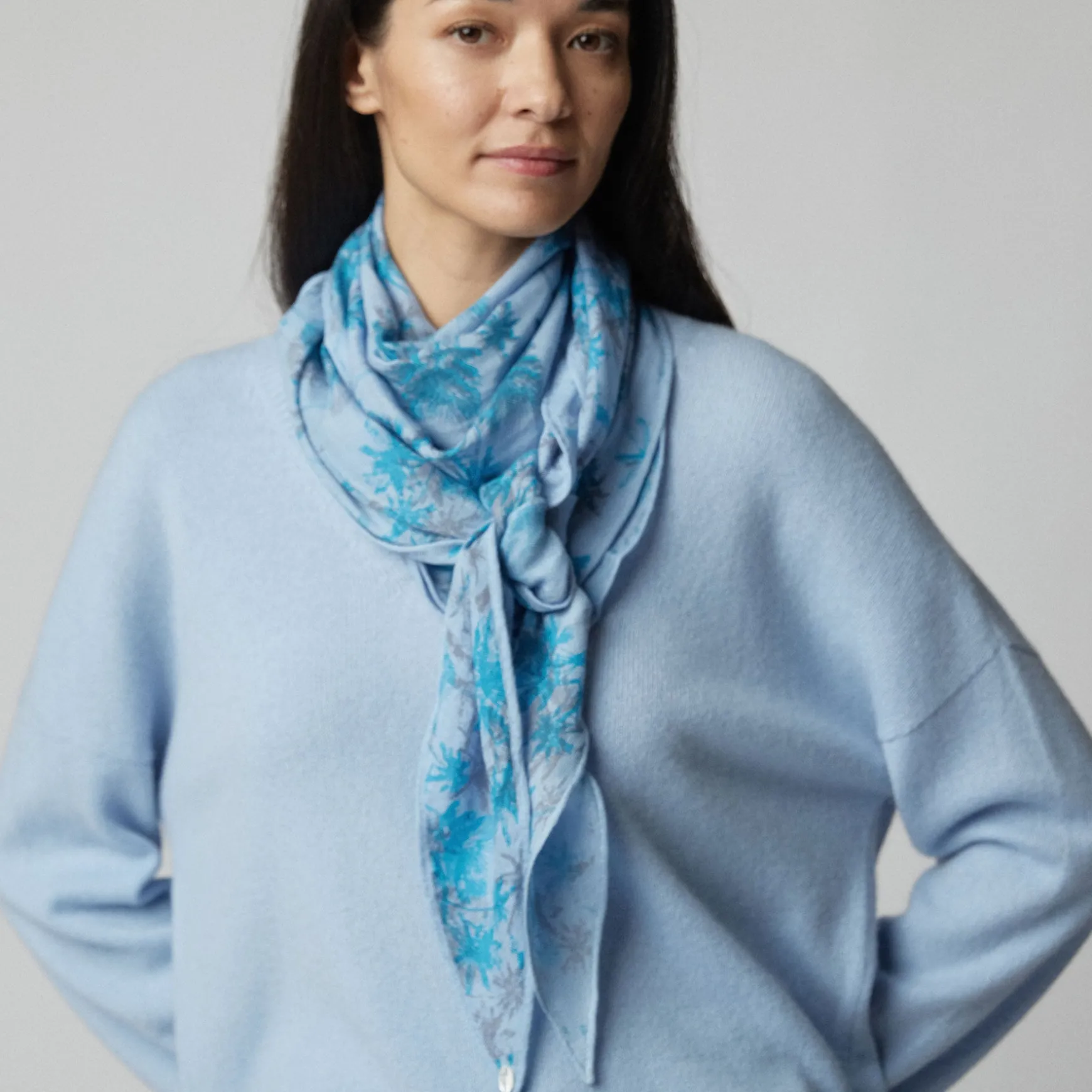 Kite Scarf Silk Cashmere Palm Spring